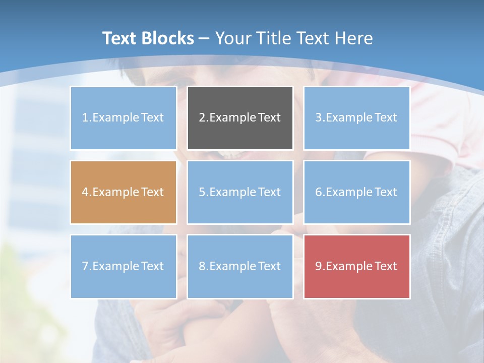 Father Highrise Child PowerPoint Template