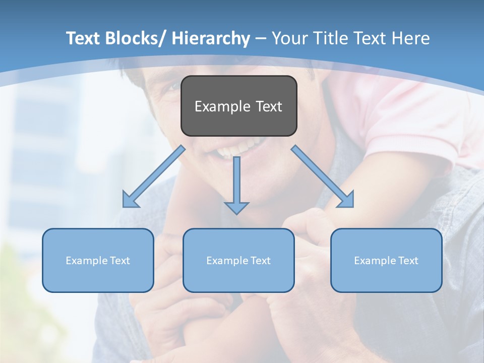 Father Highrise Child PowerPoint Template