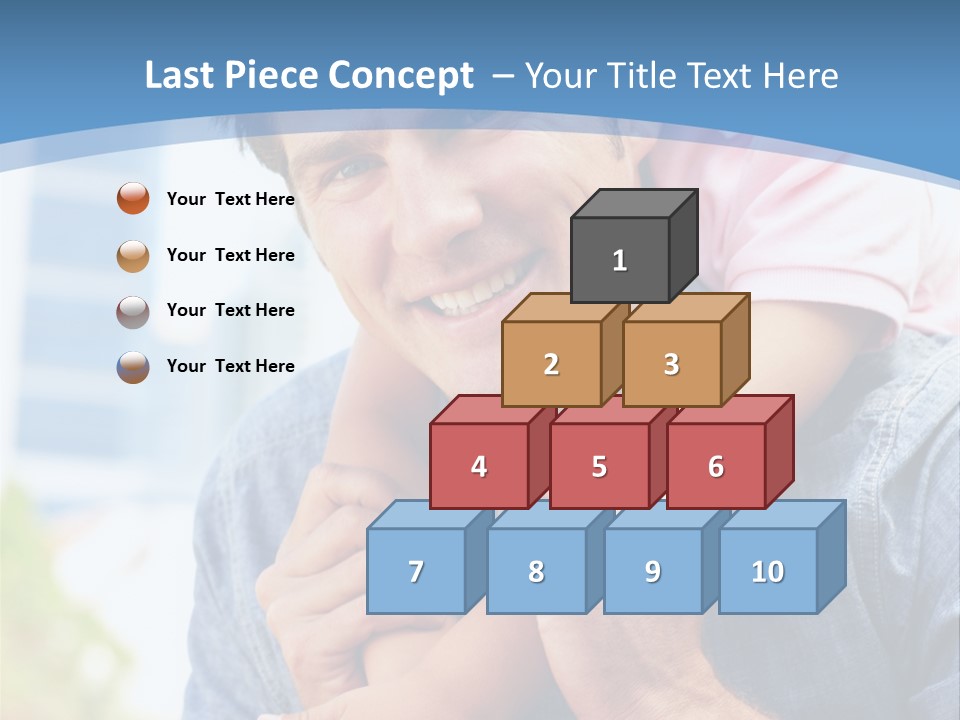 Father Highrise Child PowerPoint Template