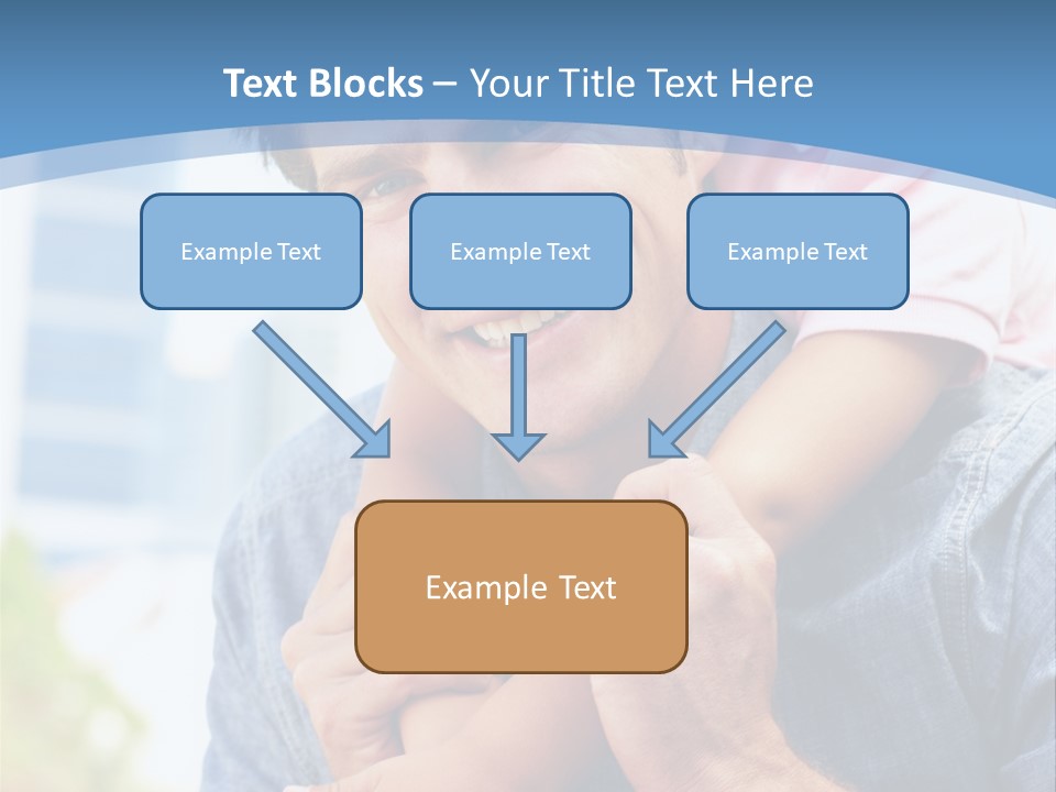 Father Highrise Child PowerPoint Template