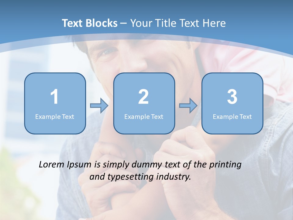Father Highrise Child PowerPoint Template