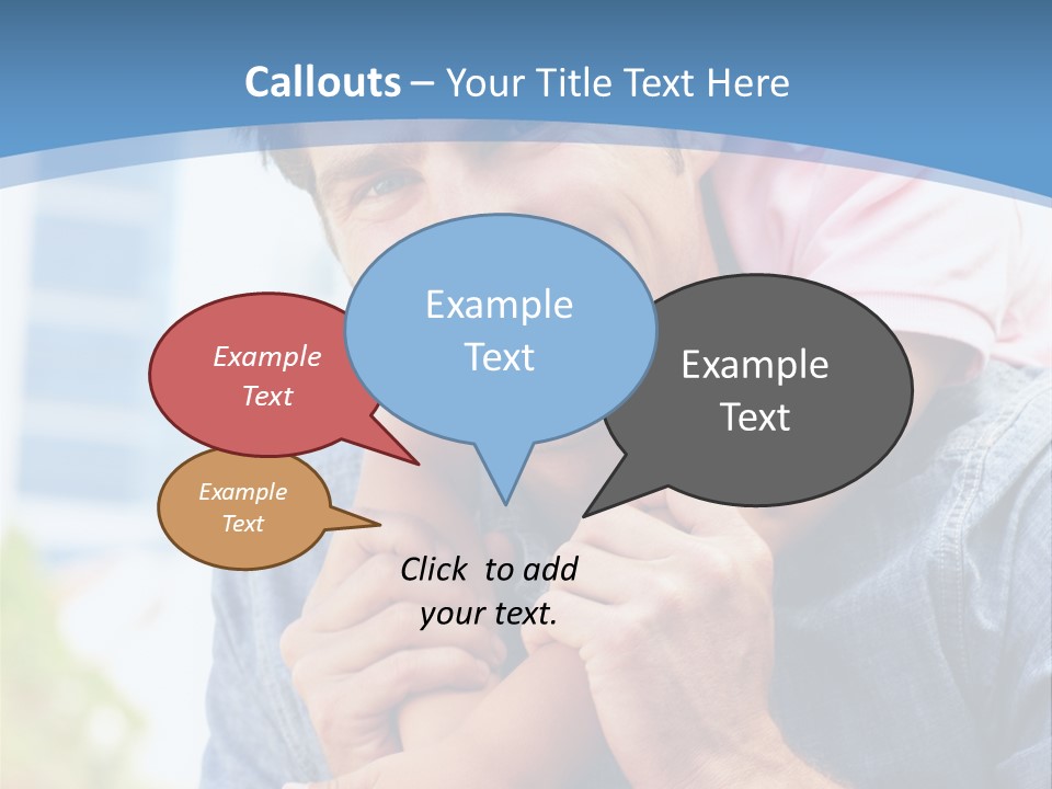 Father Highrise Child PowerPoint Template