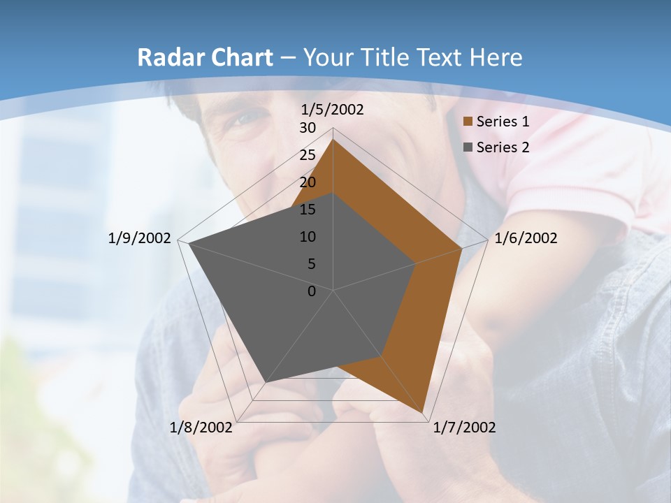 Father Highrise Child PowerPoint Template
