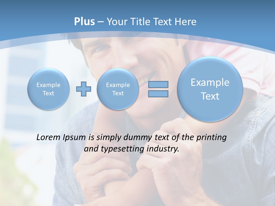 Father Highrise Child PowerPoint Template
