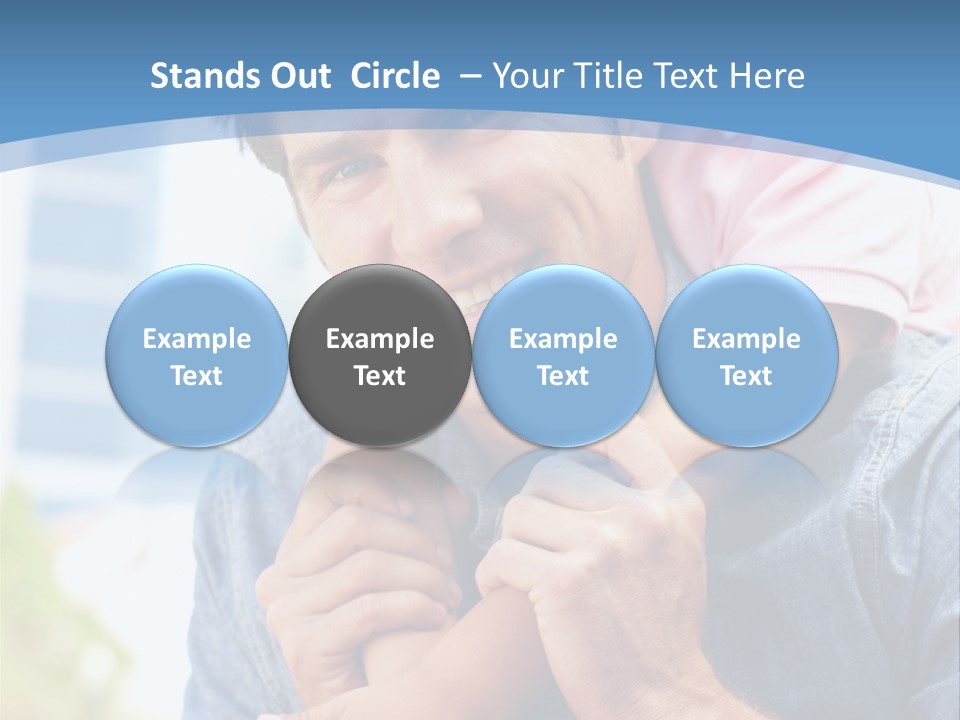 Father Highrise Child PowerPoint Template