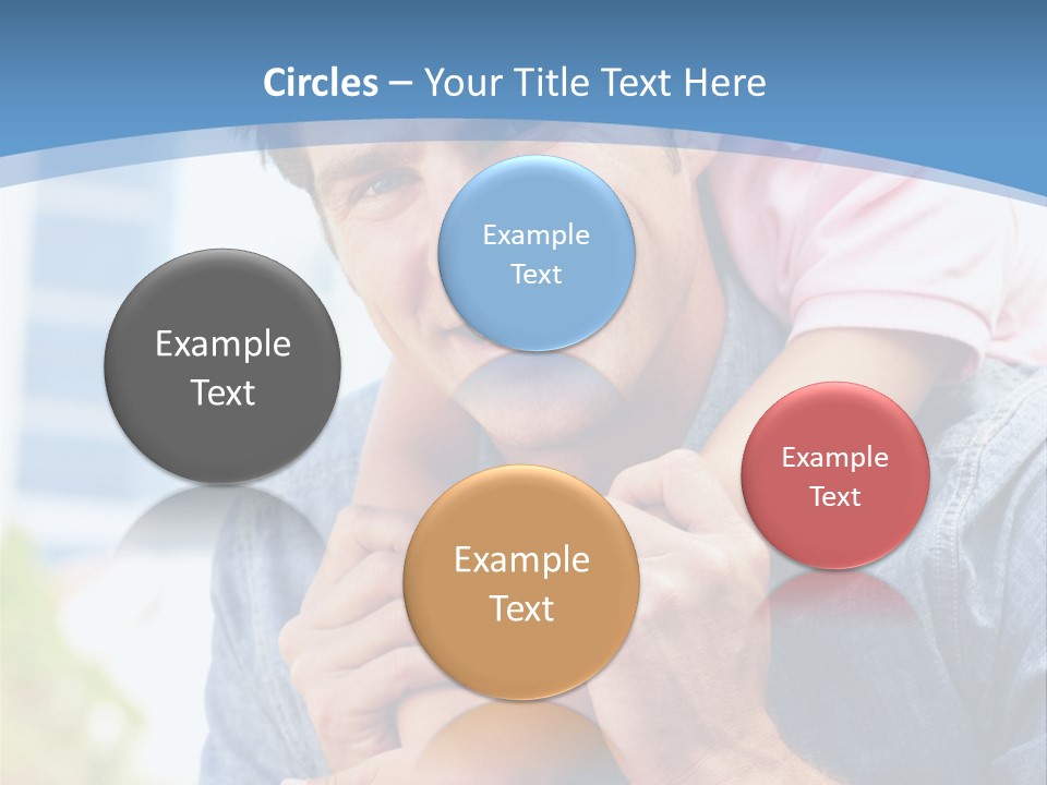 Father Highrise Child PowerPoint Template