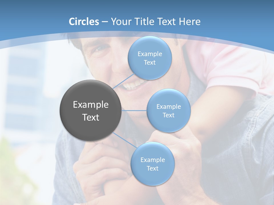 Father Highrise Child PowerPoint Template