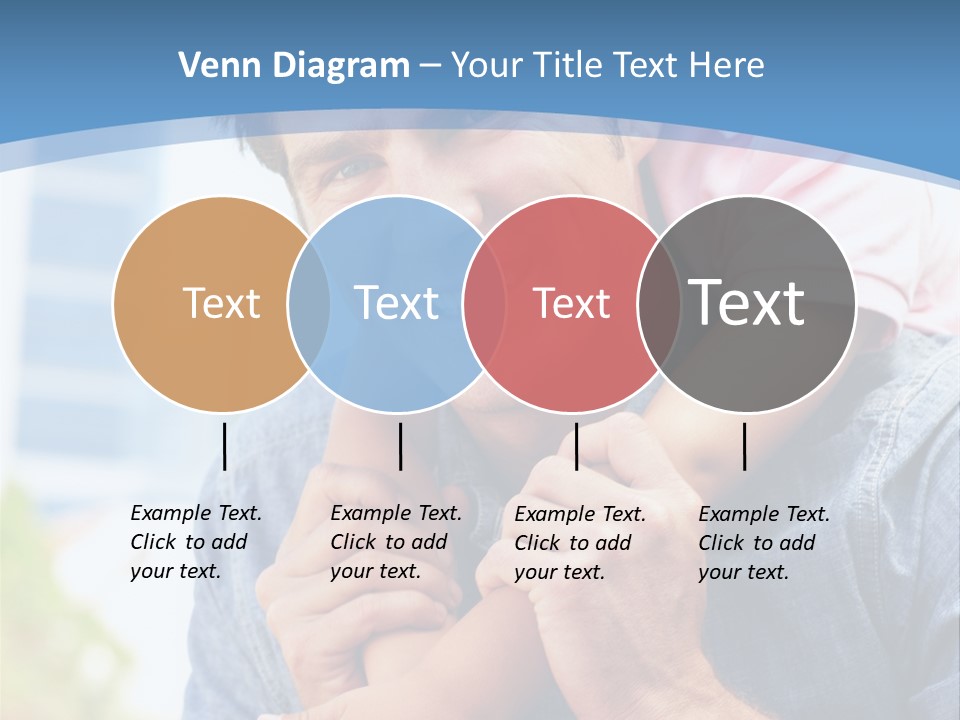 Father Highrise Child PowerPoint Template
