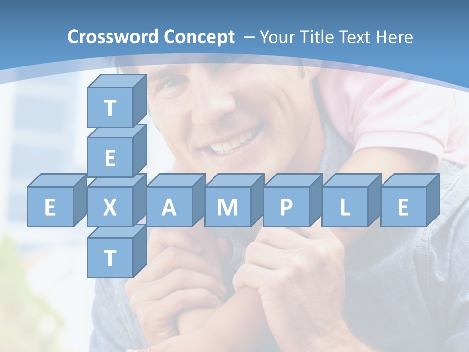 Father Highrise Child PowerPoint Template