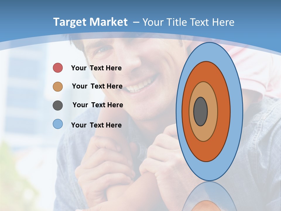 Father Highrise Child PowerPoint Template