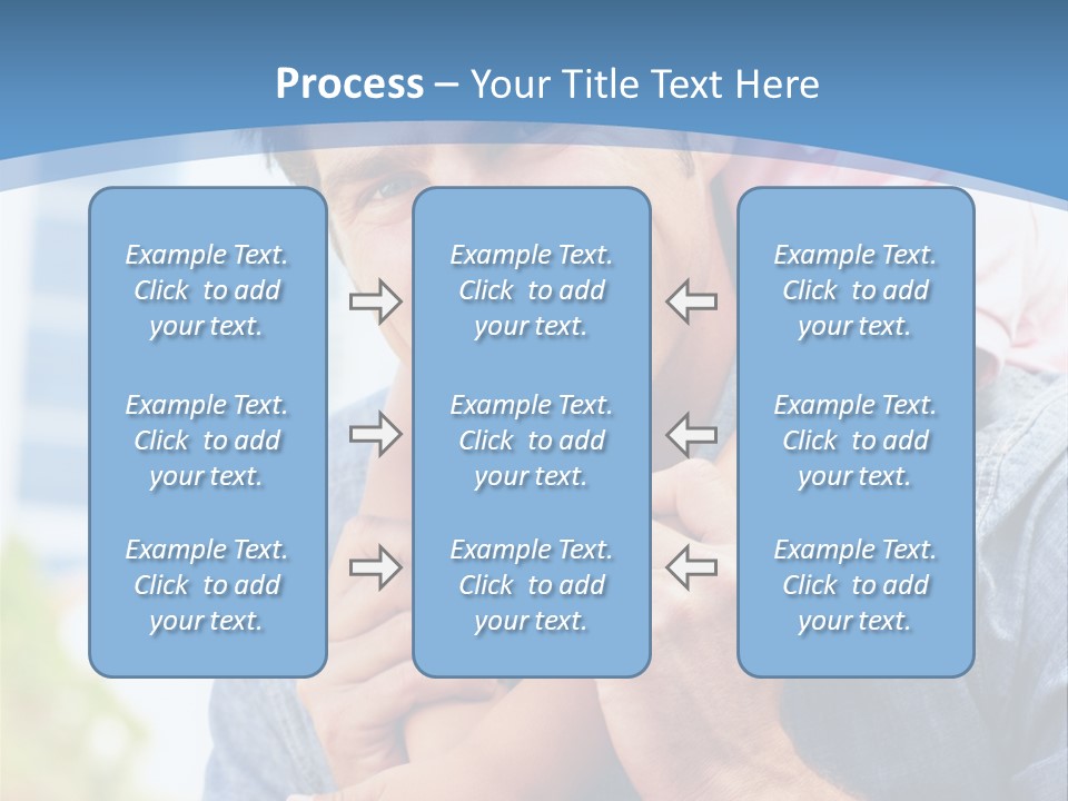 Father Highrise Child PowerPoint Template