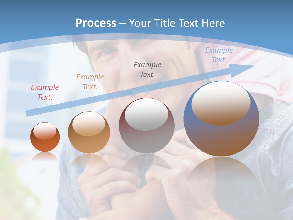 Father Highrise Child PowerPoint Template