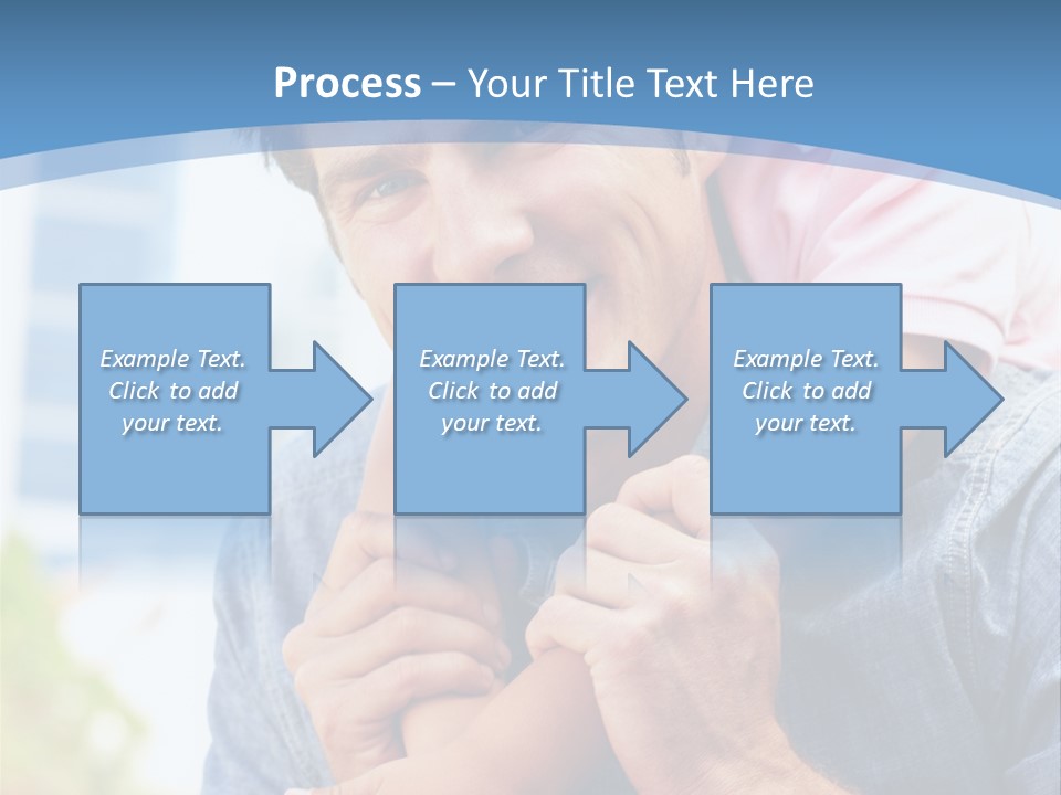 Father Highrise Child PowerPoint Template
