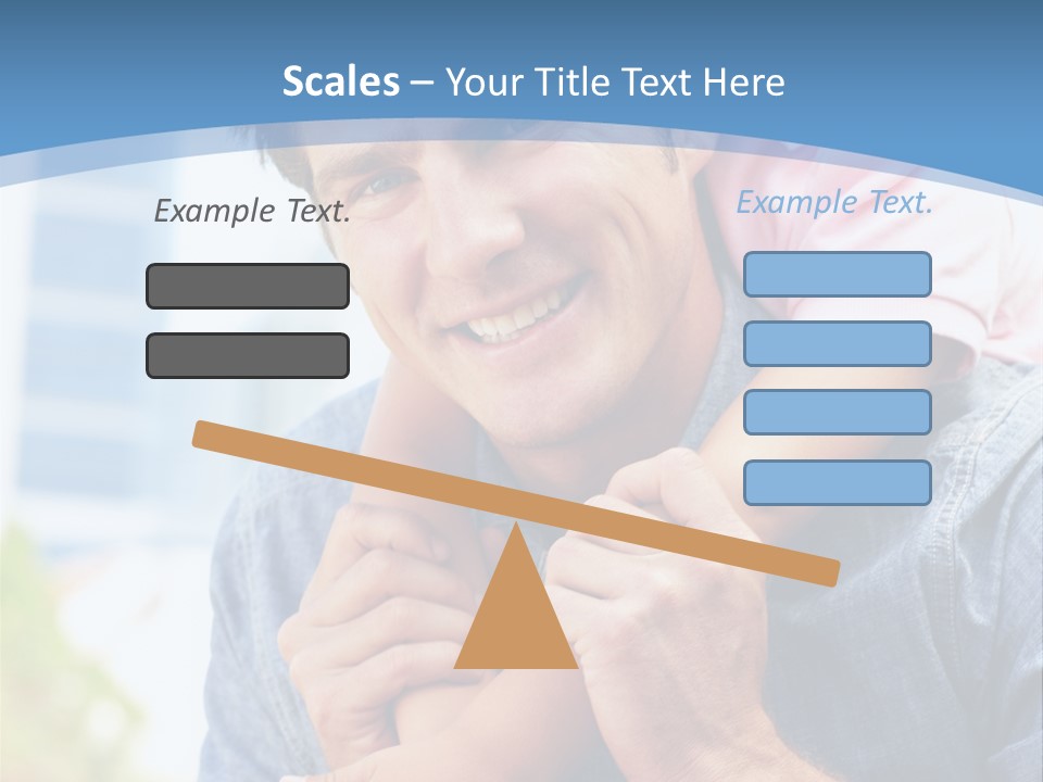Father Highrise Child PowerPoint Template