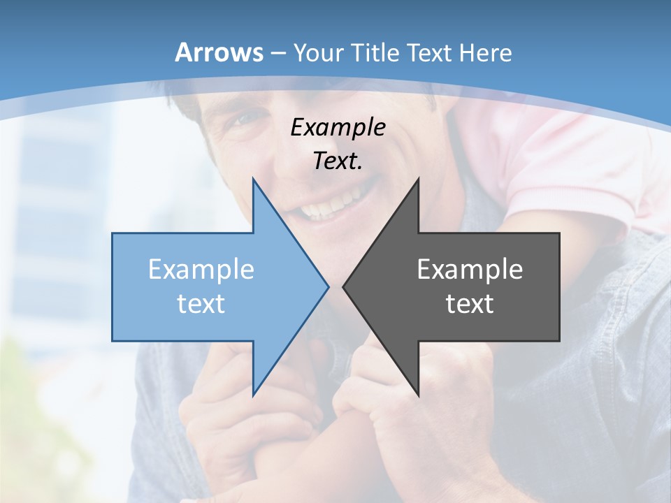 Father Highrise Child PowerPoint Template