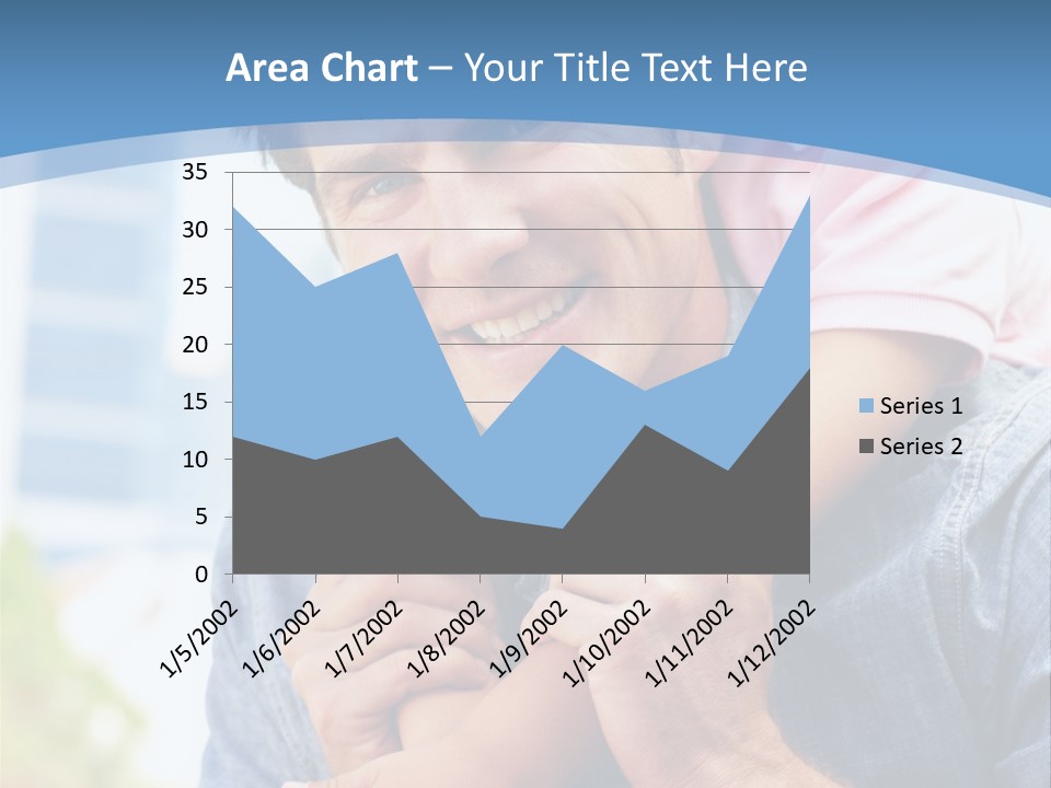 Father Highrise Child PowerPoint Template