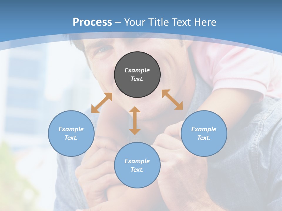 Father Highrise Child PowerPoint Template