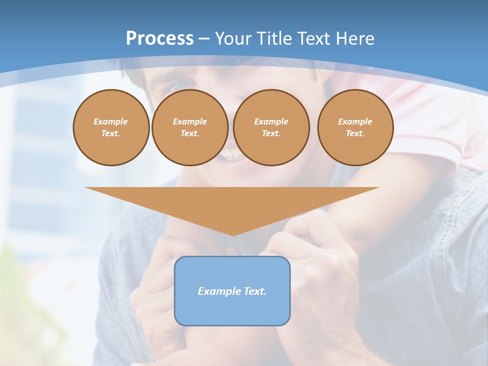 Father Highrise Child PowerPoint Template