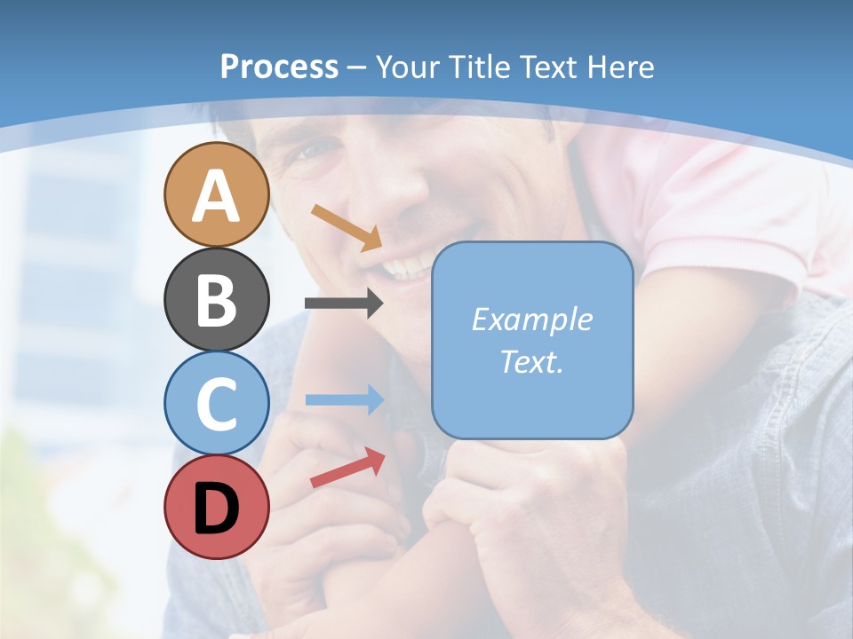 Father Highrise Child PowerPoint Template