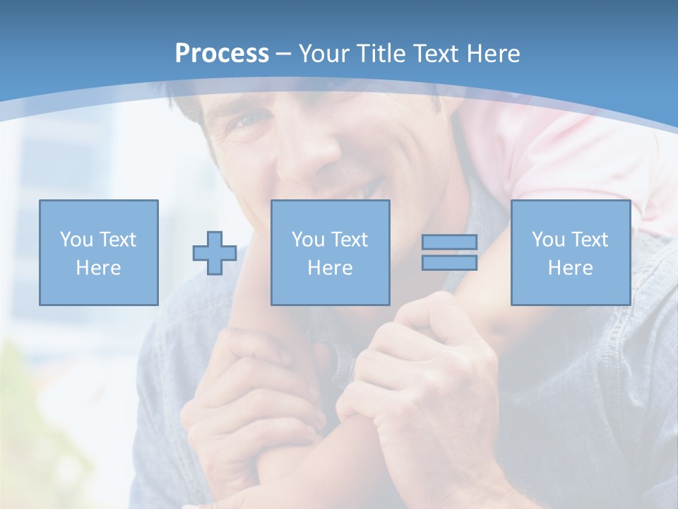 Father Highrise Child PowerPoint Template