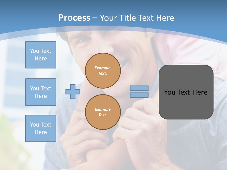 Father Highrise Child PowerPoint Template