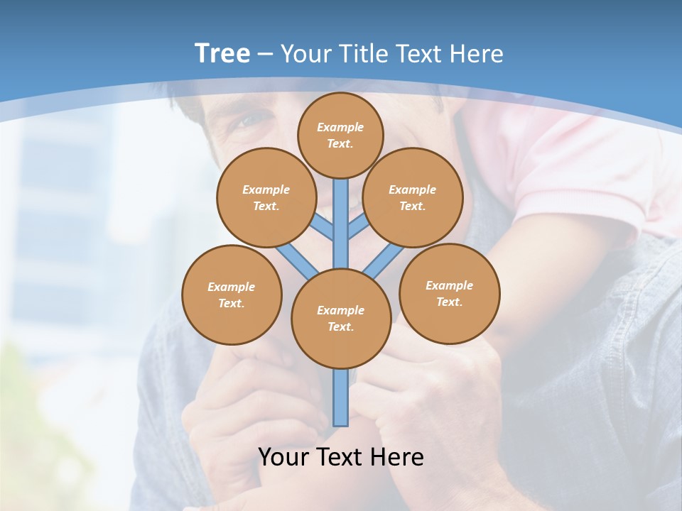 Father Highrise Child PowerPoint Template