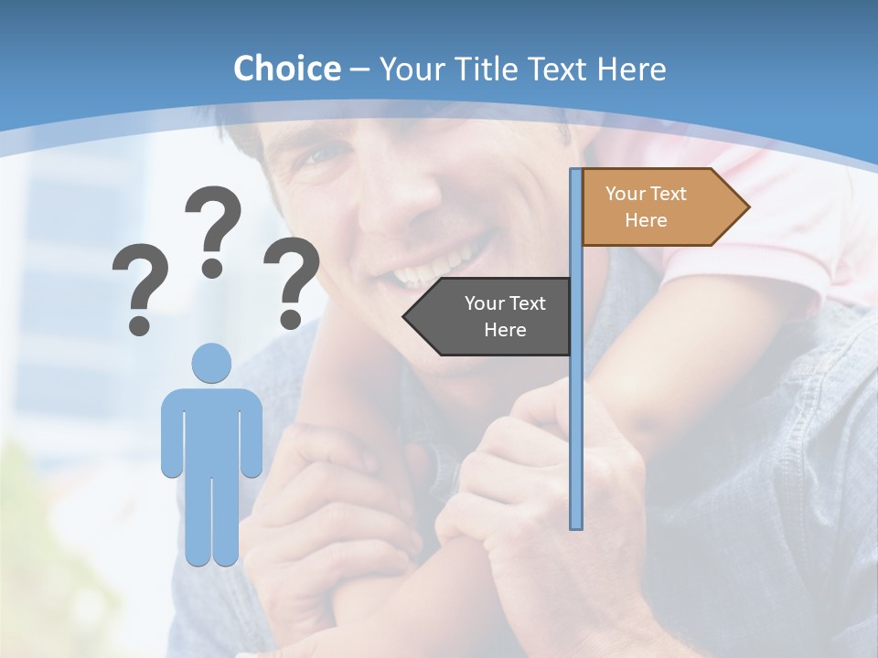 Father Highrise Child PowerPoint Template