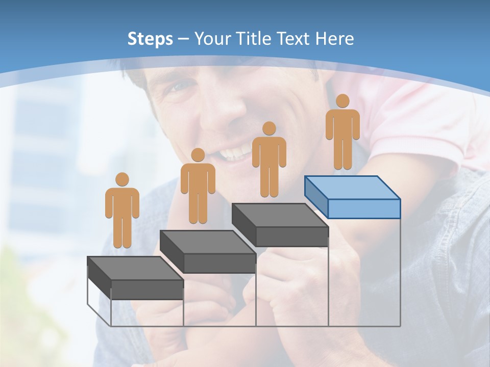 Father Highrise Child PowerPoint Template