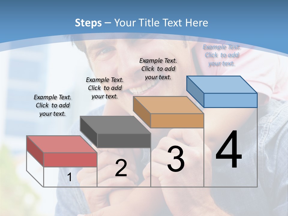 Father Highrise Child PowerPoint Template