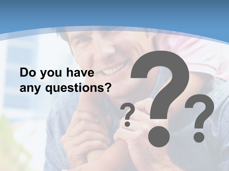 Father Highrise Child PowerPoint Template