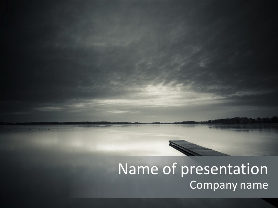 Sea Fall Dark PowerPoint Template