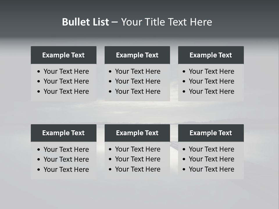 Sea Fall Dark PowerPoint Template