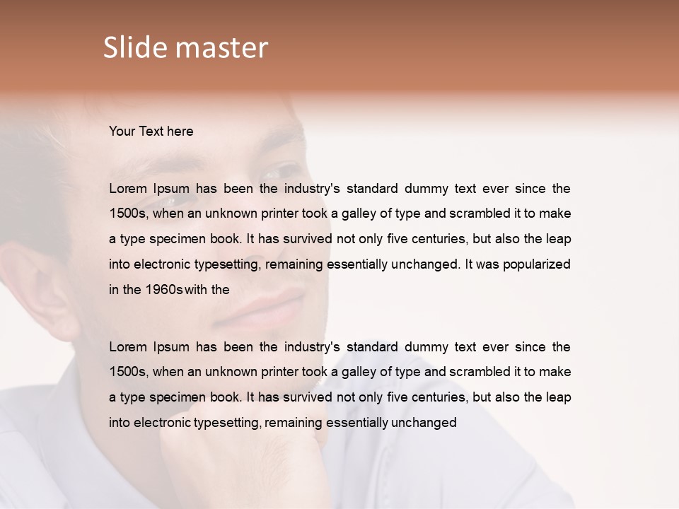 Caucasian Color Expressing PowerPoint Template