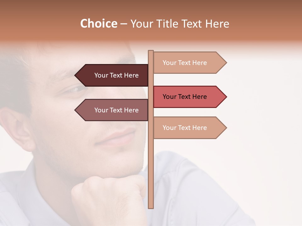 Caucasian Color Expressing PowerPoint Template