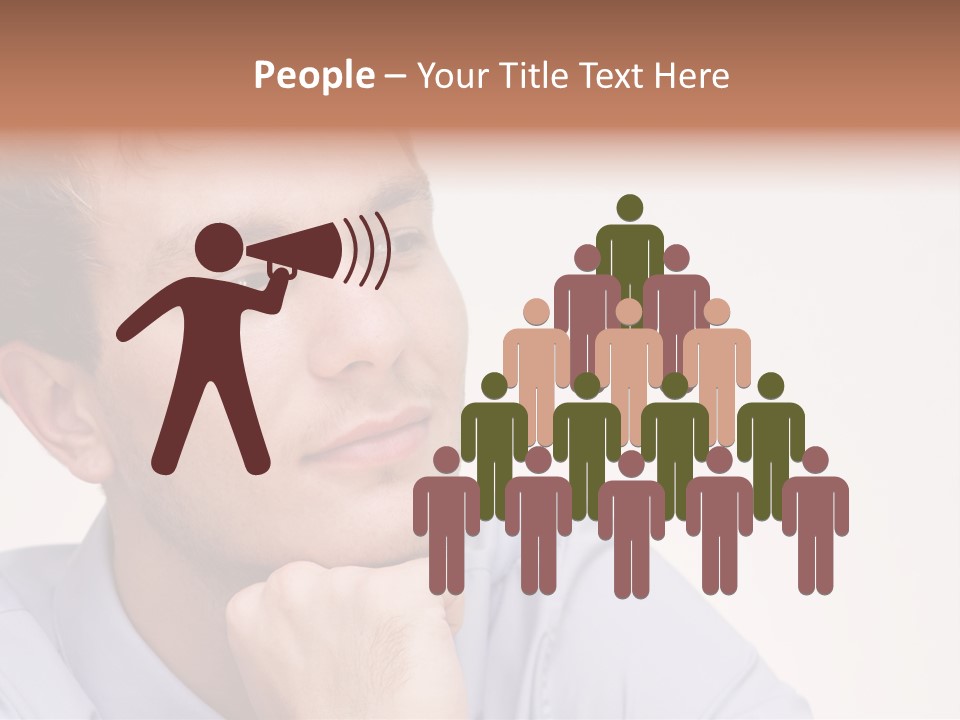 Caucasian Color Expressing PowerPoint Template