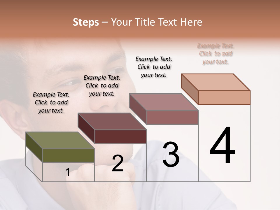 Caucasian Color Expressing PowerPoint Template
