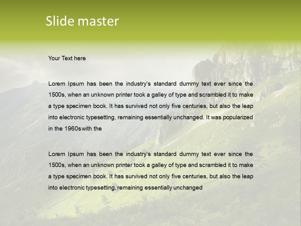 Europe Quiet Sky PowerPoint Template