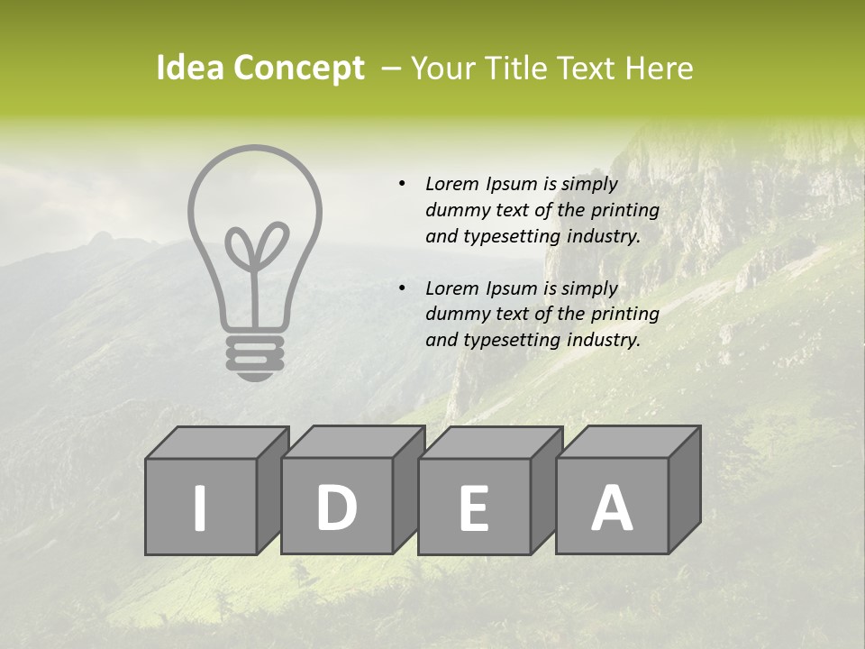 Europe Quiet Sky PowerPoint Template