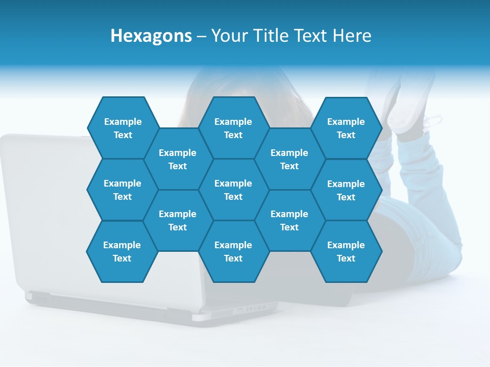 Indoor Blue Eyes Female PowerPoint Template