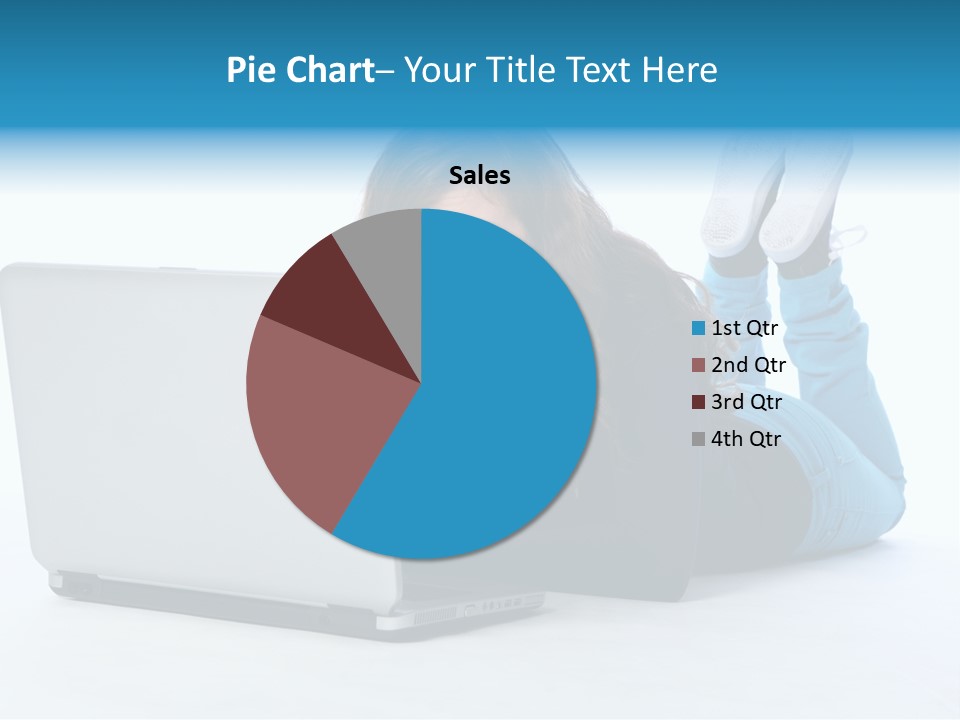 Indoor Blue Eyes Female PowerPoint Template
