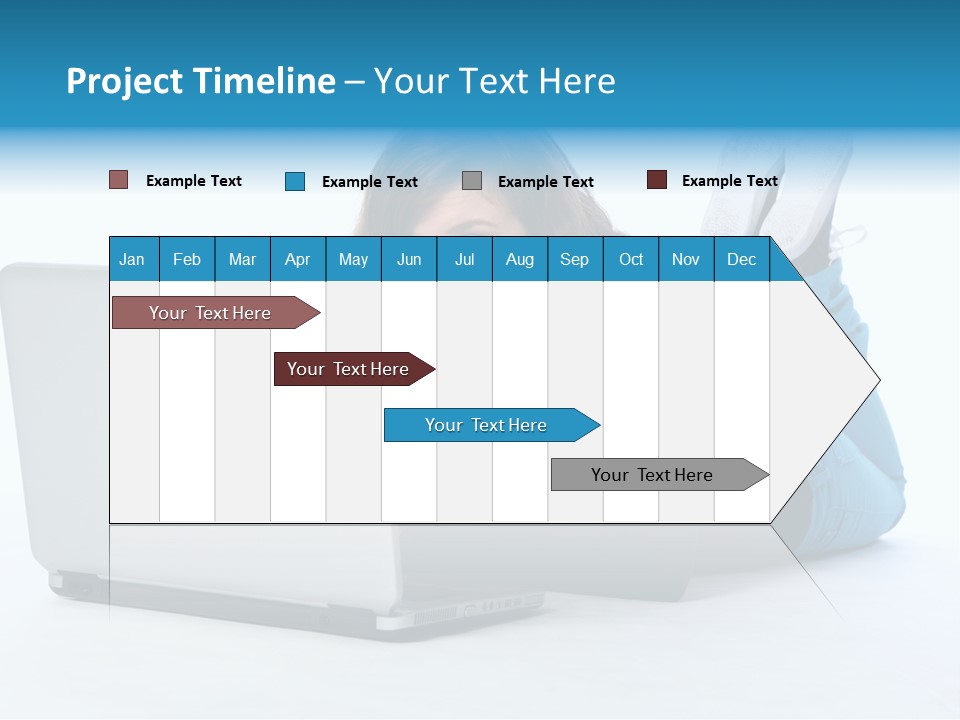 Indoor Blue Eyes Female PowerPoint Template