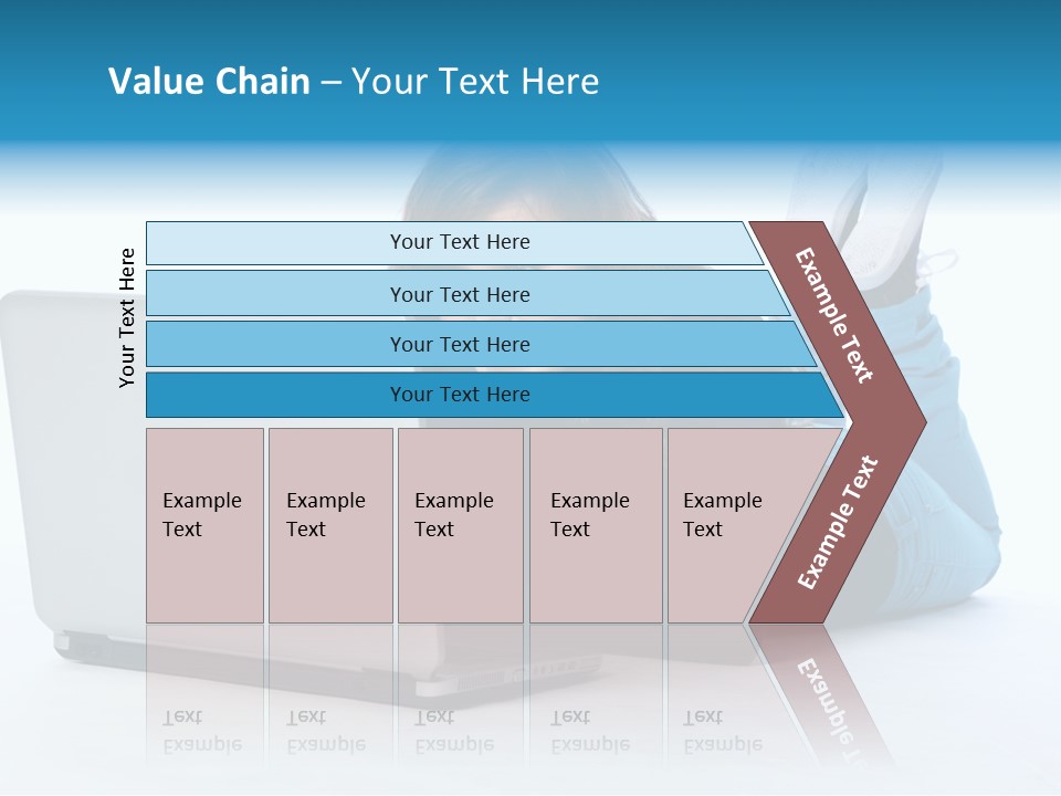 Indoor Blue Eyes Female PowerPoint Template