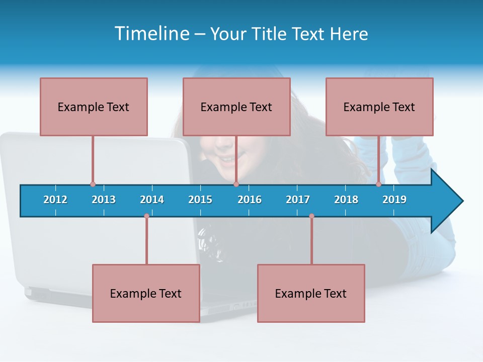 Indoor Blue Eyes Female PowerPoint Template