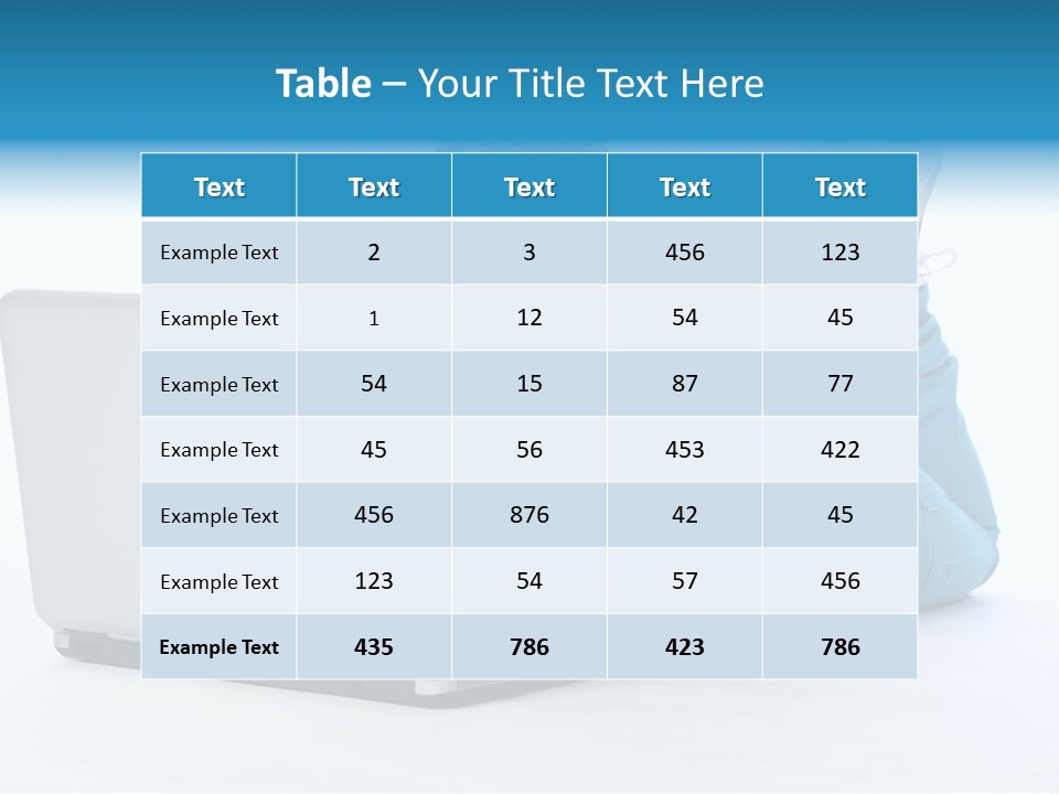 Indoor Blue Eyes Female PowerPoint Template