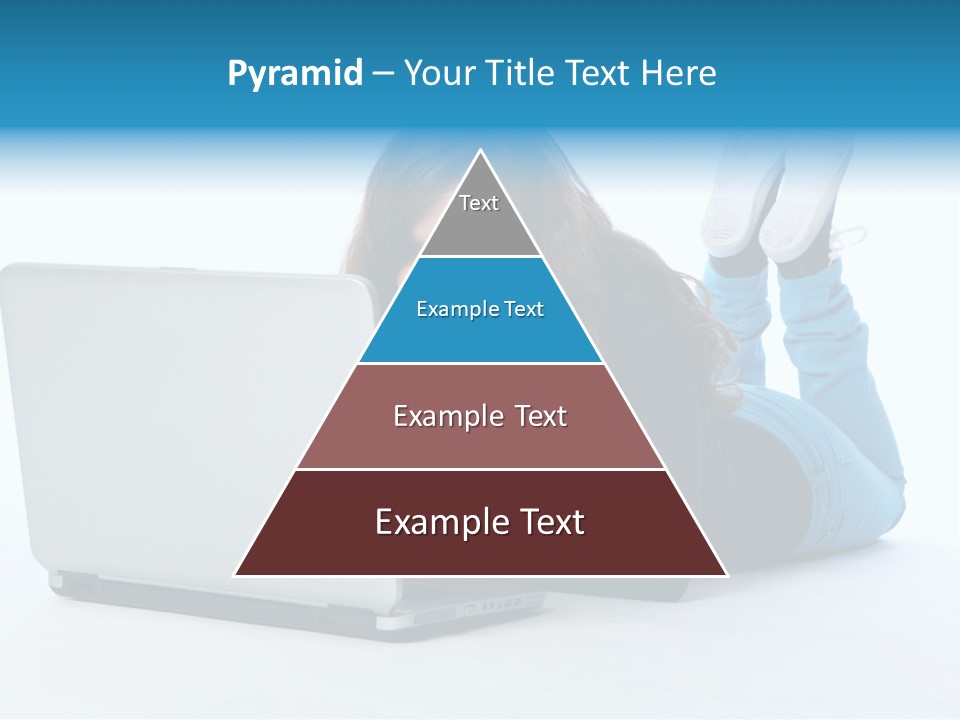 Indoor Blue Eyes Female PowerPoint Template