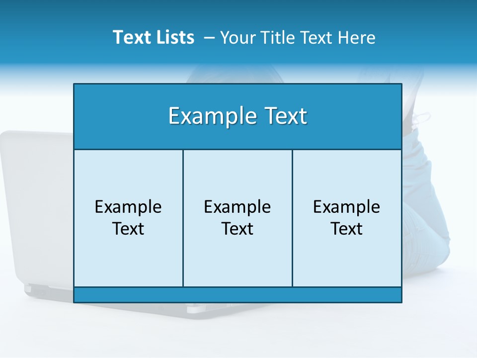 Indoor Blue Eyes Female PowerPoint Template