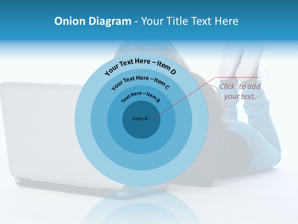Indoor Blue Eyes Female PowerPoint Template