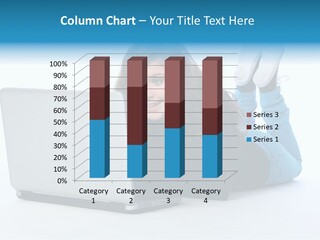 Indoor Blue Eyes Female PowerPoint Template