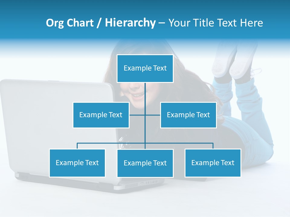 Indoor Blue Eyes Female PowerPoint Template