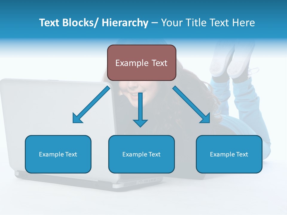 Indoor Blue Eyes Female PowerPoint Template